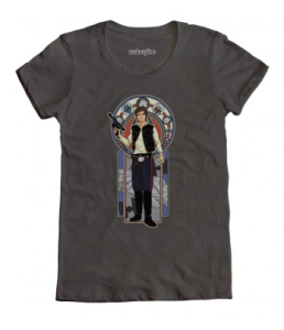 Han Solo Art Nouveau T-shirt /// Check out all our other Star Wars costumes on our blog! // #starwars #starwarsparty #maythefourthbewithyou #starwarsbirthday #hansolo #tshirt maythefourthbewithyoupartyblog.com
