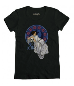 Leia Art Nouveau T-shirt /// Check out all our other Star Wars costumes on our blog! // #starwars #starwarsparty #maythefourthbewithyou #starwarsbirthday #leia #tshirt maythefourthbewithyoupartyblog.com