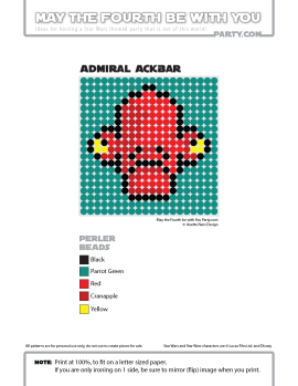Admiral Gial Ackbar Perler Pattern /// We add new patterns to our blog every week! Click the URL and follow us to make sure you don't miss any! /// Star Wars perler, hama bead, cross-stitch, knitting, Lego, pixel pattern /// Note: Patterns are ©, and your work must include © if posted, and can not be sold. See blog for complete ©. #pixel #pixelart #perler #perlerbeads #hama #hamabeads #starwars #crossstitch #lego #knitting #mosaic #ackbar #admiralackbar maythefourthbewithyoupartyblog.com