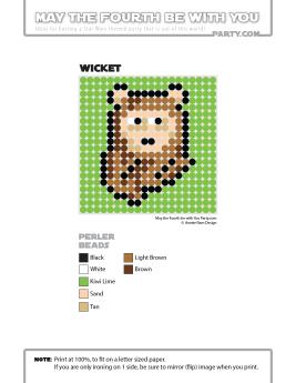 Wicket Ewok Perler Pattern /// We add new patterns to our blog every week! Click the URL and follow us to make sure you don't miss any! /// Star Wars perler, hama bead, cross-stitch, knitting, Lego, pixel pattern /// Note: Patterns are ©, and your work must include © if posted, and can not be sold. See blog for complete ©. #pixel #pixelart #perler #perlerbeads #hama #hamabeads #starwars #crossstitch #lego #knitting #mosaic #wicket #ewok maythefourthbewithyoupartyblog.com
