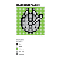 Millennium Falcon Perler Bead Coaster