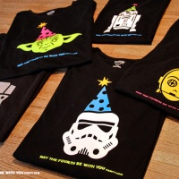 "the Fourth be with You" is our middle name!  (DIY May the Fourth Party Shirts)