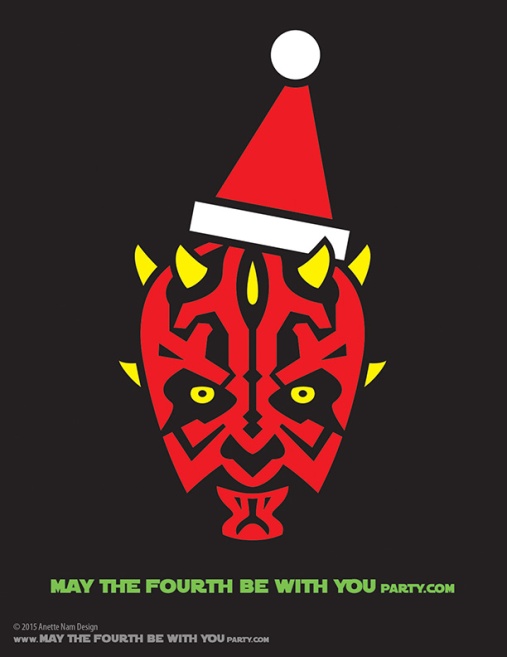 DIY Darth Maul Christmas T-shirt/Stencil Pattern. This and many other patterns can be downloaded from our blog. /// Note: Patterns are ©, and your work must include © if posted, and can not be sold. See blog for complete ©. #darthmaul #starwars #tshirt #starwarsparty #maythefourthbewithyou #starwarscostume #pattern #christmas maythefourthbewithyoupartyblog.com