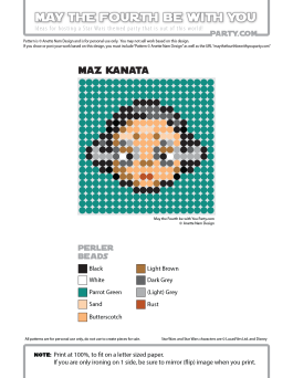 Maz Kanata Perler Pattern. /// We add new patterns to our blog every week! Click the URL and follow us to make sure you don't miss any! /// Star Wars perler, hama bead, cross-stitch, knitting, Lego, pixel pattern /// Note: Patterns are ©, and your work must include © if posted, and can not be sold. See blog for complete ©. #pixel #pixelart #perler #perlerbeads #hama #hamabeads #starwars #crossstitch #lego #knitting #mosaic #maz #mazkanata #theforceawakens maythefourthbewithyoupartyblog.com