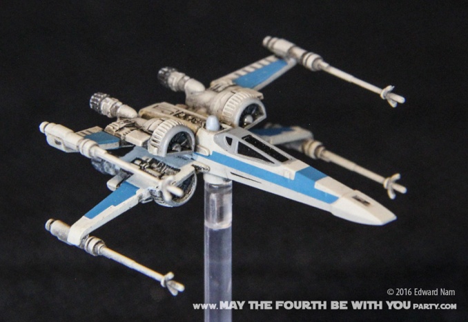 Star Wars X-Wing Miniatures Game: The Force Awakens T-70 X-Wing /// We add new Star Wars fun on our blog every week! /// #starwars #theforceawakens #xwingminiaturesgame #boardgames #review #xwing /// maythefourthbewithyoupartyblog.com
