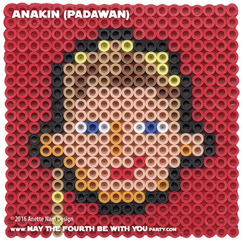 Anakin as Padawan Perler Pattern./ We add new patterns to our blog every week! Click to follow us, to make sure you don't miss any! / Star Wars perler, hama bead, cross-stitch, knitting, Lego, pixel pattern / Note: Patterns are ©, and your work must include © if posted, & can not be sold. See blog for complete ©. #pixel #pixelart #perler #perlerbeads #hama #hamabeads #starwars #crossstitch #lego #knitting #mosaic #diy #anakin #attackoftheclones #padawan maythefourthbewithyoupartyblog.com