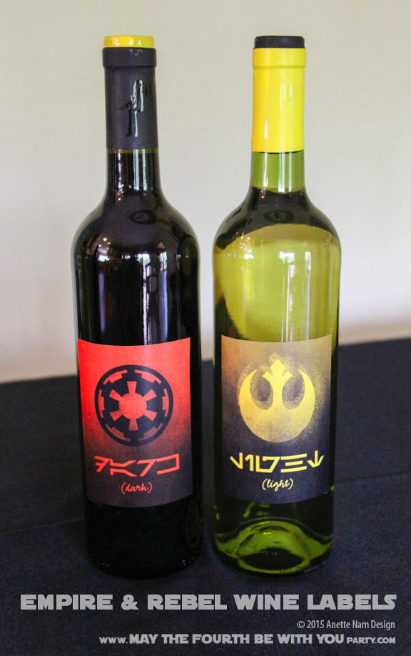 Star Wars theme wine label made in the online design studio