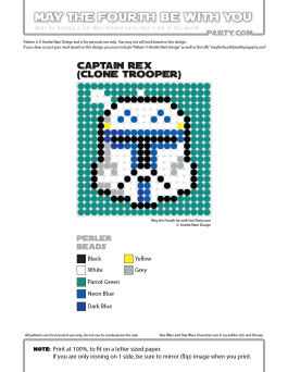 Captain Rex Perler Pattern/ We add new patterns to our blog every week! Click to follow! / Star Wars perler, hama bead, cross-stitch, knitting, Lego, pixel pattern / Patterns are © & your work must include © if posted, & can not be sold. See blog for complete ©. #pixel #pixelart #perler #perlerbeads #hama #hamabeads #fusebeads #starwars #crossstitch #lego #knitting #mosaic #diy #rex #rebels #clonewars #captainrex #CT7567 #clonetrooper #helmet maythefourthbewithyoupartyblog.com