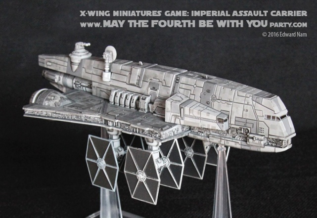 Star Wars X-Wing Miniatures Game: Rebels Imperial Assault Carrier Gozanti Class Cruiser with TIE Fighters/// We add new Star Wars fun on our blog every week! /// #starwars #theforceawakens #xwingminiaturesgame #boardgames #review #xwing #rebels #starwarsrebels #miniature #imperialassaultcarrier #gozanticlasscruiser #tiefighters #tie /// maythefourthbewithyoupartyblog.com