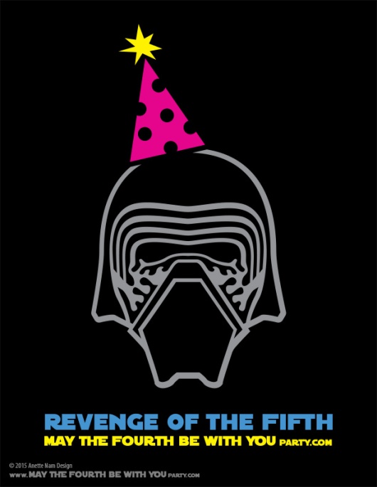 DIY Kylo Ren Star Wars Day Revenge of the Fifth T-shirt/Stencil Pattern. This and many other patterns can be downloaded FREE from our blog. / Note: Patterns are ©, and your work must include © if posted, and can not be sold. See blog for complete ©/ #kyloren #starwars #tshirt #starwarsparty #theforceawakens #maythefourthbewithyou #maythe4th #maythefourth #revengeofthefifth #starwarscostume #pattern #maythe4thbewithyou #stencil #silkscreen #silhouettecameo maythefourthbewithyoupartyblog.com