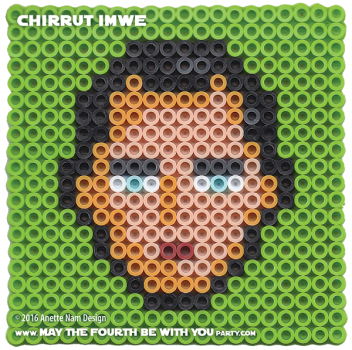 Chirrut Imwe Perler Pattern / Star Wars perler, hama bead, cross-stitch, knitting, Lego, pixel pattern / Patterns are © Your work must include © if posted, and can not be sold. See blog for complete ©. #pixel #pixelart #perler #perlerbeads #hama #beads #hamabeads #artkal #fusebeads #starwars #crossstitch #lego #knitting #mosaic #chirrutimwe #chirrut #imwe #rogueone #rogue one #star #wars #pattern maythefourthbewithyoupartyblog.com